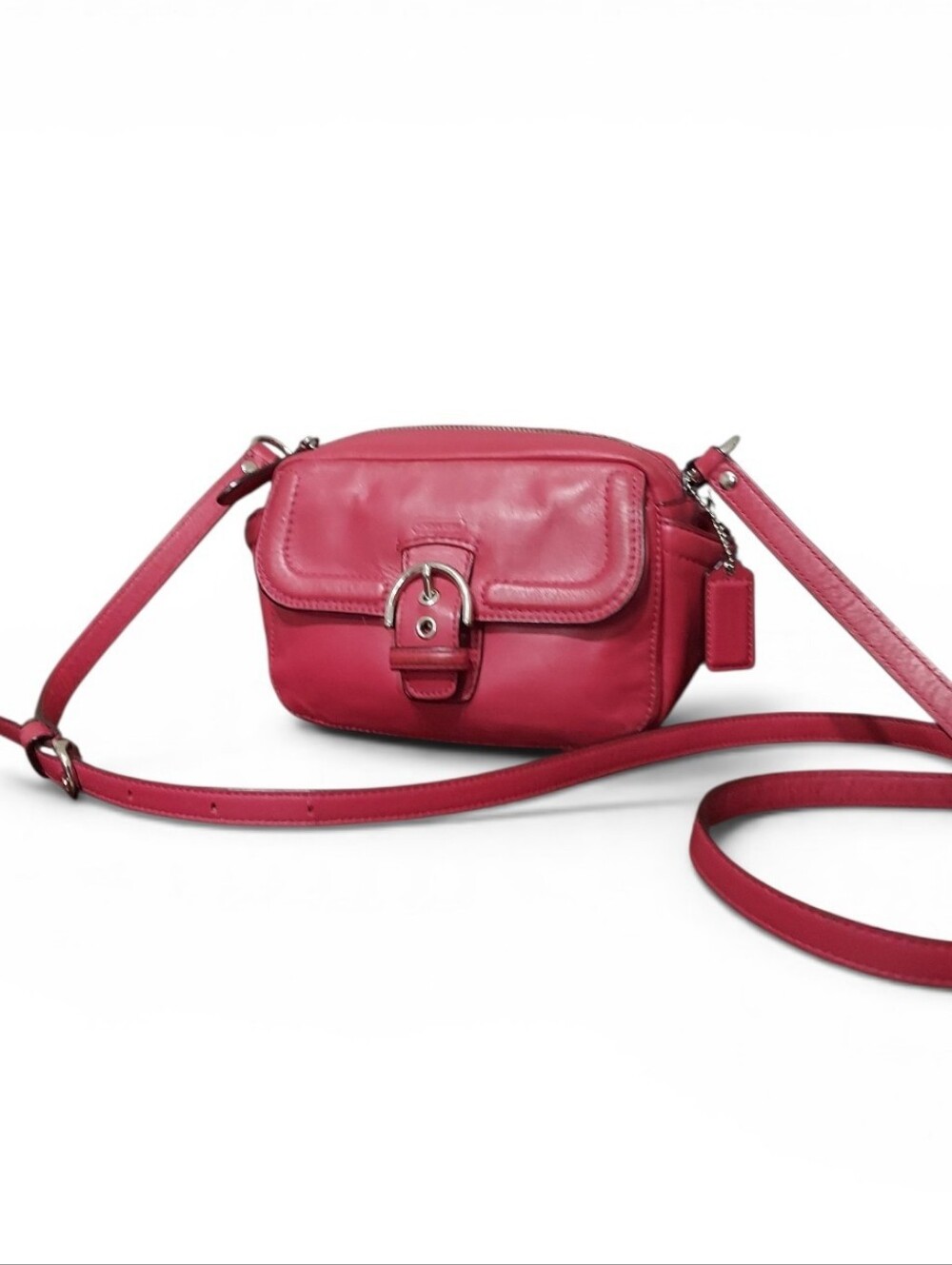 Coach Campbell Soho Flap Buckle Zip Leather Crossbody Camera Bag No. F25150 - Picture 4 of 10